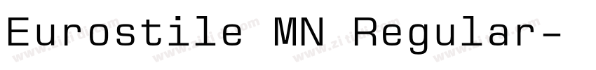 Eurostile MN Regular字体转换